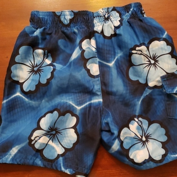 ☃️op Swim Trunks 24 Month Hawaiian Print Blue - Picture 2 of 7